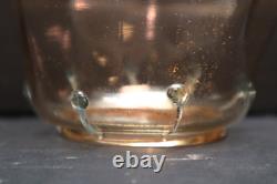 SET 5 SALVIATI Murano Hand Blown Glass 4 Bowls Venetian Gold Fleck Vintage