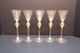 SET 5 Venetian hand blown Wine Glasses GOLD FLEC ATQ Italian Murano Salviati 8