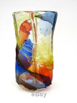 SIGNED Giant Murano Art Glass Multi Coloured Studio Vase by Tagliapietra 7.8kg