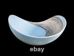 STUNNING Large Hand Blown Murano Glass Centerpiece Bowl Italian Statement Piece