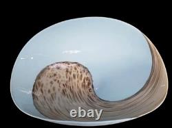 STUNNING Large Hand Blown Murano Glass Centerpiece Bowl Italian Statement Piece