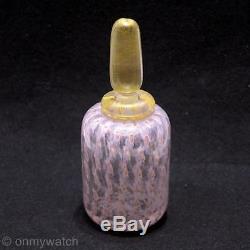 STUNNING Vtg MURANO Italy Perfume Bottle A. BARBINI ArT GLaSs GOLD Aventurine