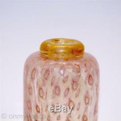 STUNNING Vtg MURANO Italy Perfume Bottle A. BARBINI ArT GLaSs GOLD Aventurine