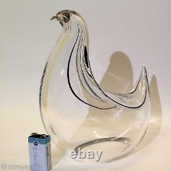 SWEET SEGUSO AV Chicken MURANO SiGNED Italy Bird Art Glass LiViO 4 OGGETTi