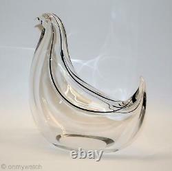 SWEET SEGUSO AV Chicken MURANO SiGNED Italy Bird Art Glass LiViO 4 OGGETTi