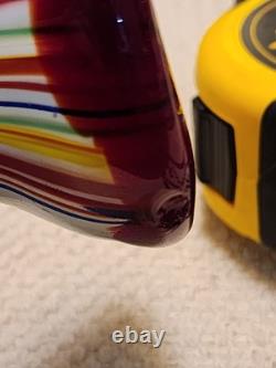 Salvadore Studio Murano Glass Vase Multicolor Hand Blown Nearly 14 Tall! Heavy