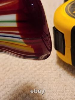 Salvadore Studio Murano Glass Vase Multicolor Hand Blown Nearly 14 Tall! Heavy