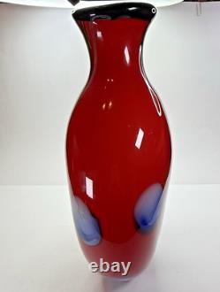 Salvadore Studio Murano Glass Vase Multicolor Hand Blown Nearly 18 Tall! Heavy