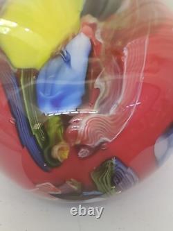Salvadore Studio Tall Multicolor Blown Murano Style Glass Vase 18 Mint