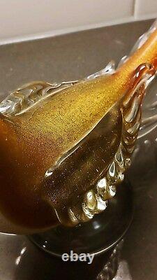 Salviati & Co Hand Blown Glass Pheasants ($2,495 valued) Murano Gold Pair