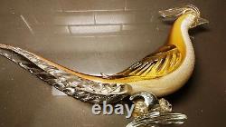 Salviati & Co Hand Blown Glass Pheasants ($2,495 valued) Murano Gold Pair