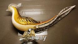 Salviati & Co Hand Blown Glass Pheasants ($2,495 valued) Murano Gold Pair