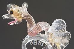 Salviati Murano clear glass vintage Victorian Venetian antique dragon comport