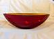 Salviati Venezia Murano Large Blown Art Glass Centerpiece Bowl Amber Italy 2004