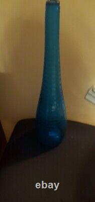 Saviati Tall Murano Tigrati vase. Hand blown glass vase w box