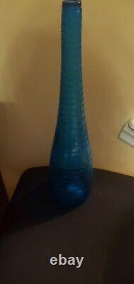 Saviati Tall Murano Tigrati vase. Hand blown glass vase w box