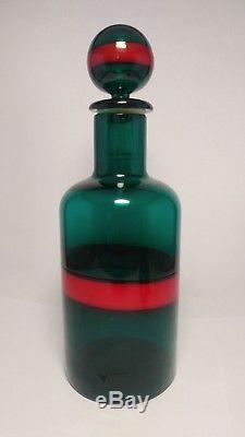 Scarce Fulvio Bianconi Venini Glass FASCE ORIZZONTALLI Decanter Bottle MURANO