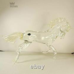 Seguso Gold Fleck MURANO VENITIAN Art Glass HORSE Figurine E1C