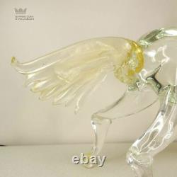 Seguso Gold Fleck MURANO VENITIAN Art Glass HORSE Figurine E1C