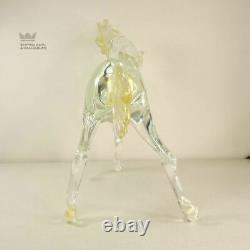 Seguso Gold Fleck MURANO VENITIAN Art Glass HORSE Figurine E1C