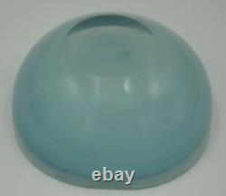 Seguso Murano Glass Opaline Cased Glass Geode Bowl Turquoise And Blue