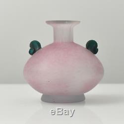 Seguso Vetri d´Arte Murano Art Glass Vase A Scavo Roman Style Mid Century Modern