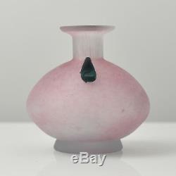 Seguso Vetri d´Arte Murano Art Glass Vase A Scavo Roman Style Mid Century Modern