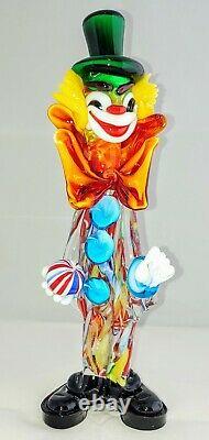 Seguso clown with double bow 1950s Murano Italy Large