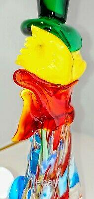 Seguso clown with double bow 1950s Murano Italy Large