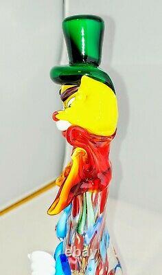 Seguso clown with double bow 1950s Murano Italy Large