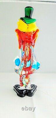 Seguso clown with double bow 1950s Murano Italy Large