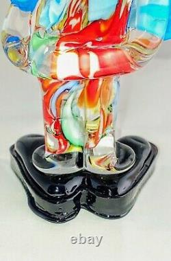 Seguso clown with double bow 1950s Murano Italy Large