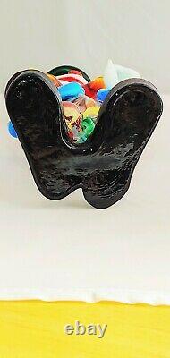 Seguso clown with double bow 1950s Murano Italy Large