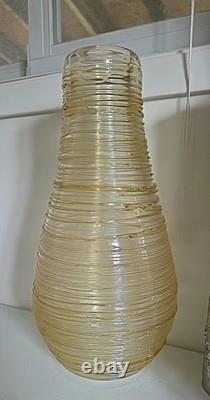 Sergio Constantini Signed + Label X Large Murano Glass Yellow 11 Lbs Mint Vase
