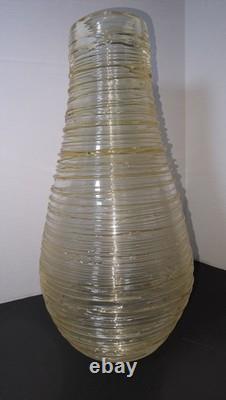 Sergio Constantini Signed + Label X Large Murano Glass Yellow 11 Lbs Mint Vase