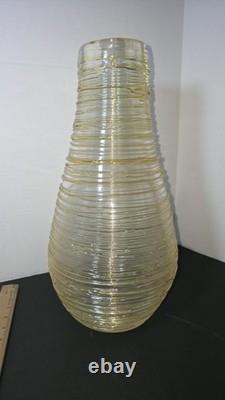 Sergio Constantini Signed + Label X Large Murano Glass Yellow 11 Lbs Mint Vase