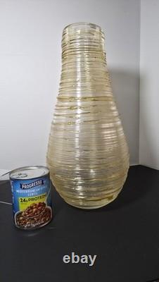 Sergio Constantini Signed + Label X Large Murano Glass Yellow 11 Lbs Mint Vase