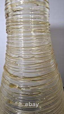 Sergio Constantini Signed + Label X Large Murano Glass Yellow 11 Lbs Mint Vase