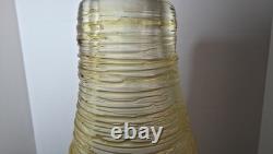 Sergio Constantini Signed + Label X Large Murano Glass Yellow 11 Lbs Mint Vase