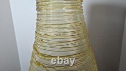 Sergio Constantini Signed + Label X Large Murano Glass Yellow 11 Lbs Mint Vase