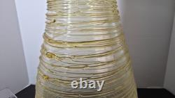 Sergio Constantini Signed + Label X Large Murano Glass Yellow 11 Lbs Mint Vase