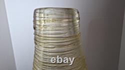 Sergio Constantini Signed + Label X Large Murano Glass Yellow 11 Lbs Mint Vase