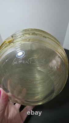 Sergio Constantini Signed + Label X Large Murano Glass Yellow 11 Lbs Mint Vase