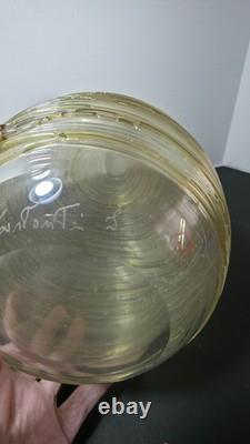 Sergio Constantini Signed + Label X Large Murano Glass Yellow 11 Lbs Mint Vase