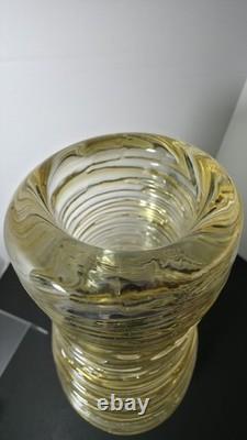 Sergio Constantini Signed + Label X Large Murano Glass Yellow 11 Lbs Mint Vase