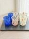 Set 6 Murano Art Glass Tumblers Hand Blown Water Drinking Glasses Italy Colorful