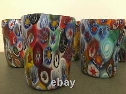 Set of 6 cups glasses water ACQUA GOTO murrisa in VETRO di MURANO rare made