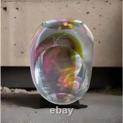 Signed Alessandro Moretti Murano/Pilgrim Sommerso Art Glass Paperweight 2.5Vase