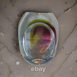 Signed Alessandro Moretti Murano/Pilgrim Sommerso Art Glass Paperweight 2.5Vase