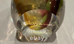 Signed Alessandro Moretti Murano/Pilgrim Sommerso Art Glass Paperweight 2.5Vase